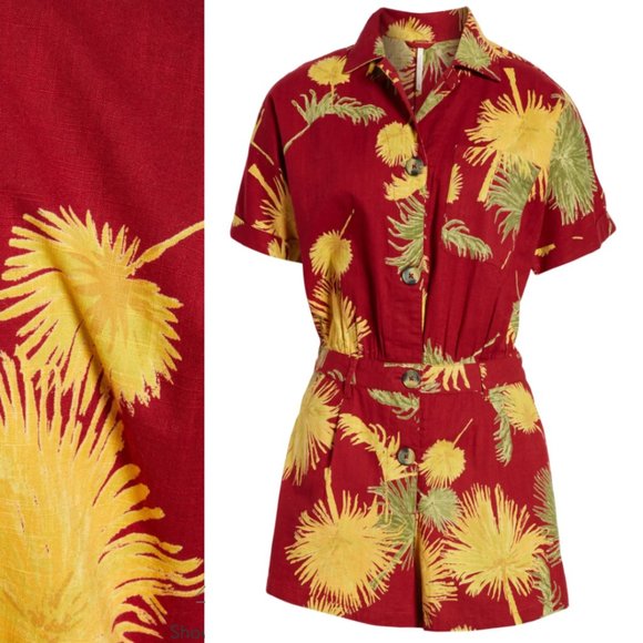 Free People - Red Malibu Romper - Picture 3 of 4
